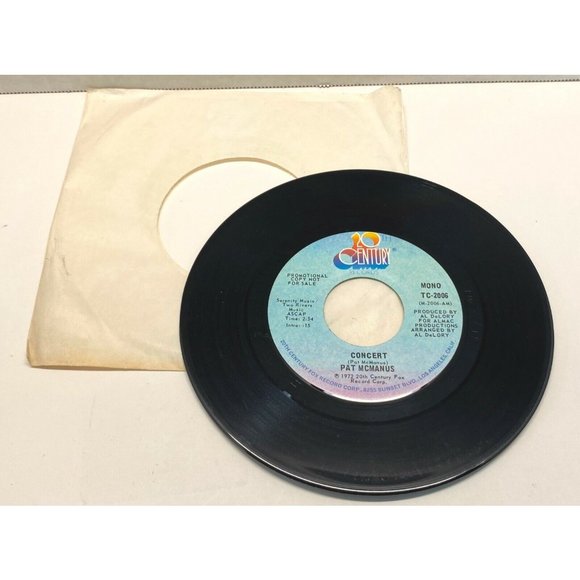 Pat McManus Concert 45 Soul Rock Promo 20th Century TC-2006 1972 VG+/NM - Picture 4 of 4
